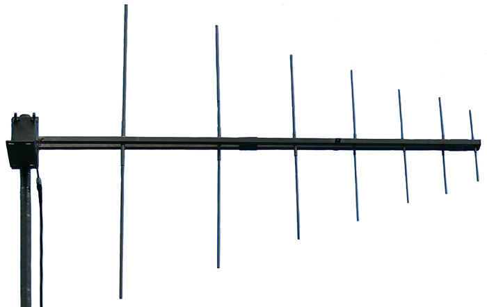 Broadband VHF Air Band log periodic antenna, 304 stainless steel, 118-137 MHz, N-type female, 200W, 7 dBi – 2.1m