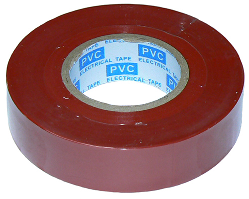 Red PVC electrical insulating tape, flame retardant, 19mm x 0.18mm x ...