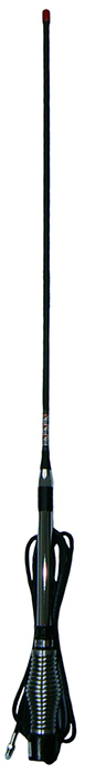 Ground independent heavy-duty UHF elevated feed whip antenna, 450-470MHz, UHF Male, 50W, 6.2dBi – 950mm