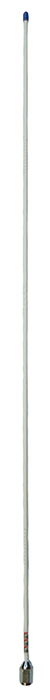 Heavy-duty 27 MHz HF fibreglass whip, white, 50W, 5/16″-26 brass female thread, 2.1 dBi – 1.5m