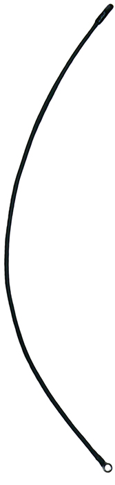 Animal tracking UHF flexible whip, black, 433MHz, 2.1dBi, M5 eyelet – 360mm