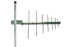 Directional broadband UHF log periodic antenna, aluminium, 470-820MHz, 50W, BNC female, 6dBi – 470mm