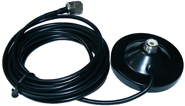 Magnetic mount base with UHF termaination – 90mm diameter, 5m cable with UHF male termination