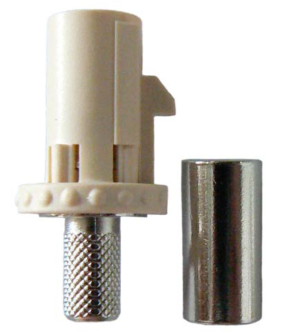 Fakra SMB male solder pin crimp connector for RG58 – Beige – Code I Bluetooth