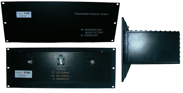 RF VHF duplexer, 148-174MHz, 100W, N-type female connector – specify transmit and receive frequency